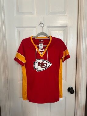 NFL Kids Kansas City Chiefs Red & Gold Lace-Up Jersey